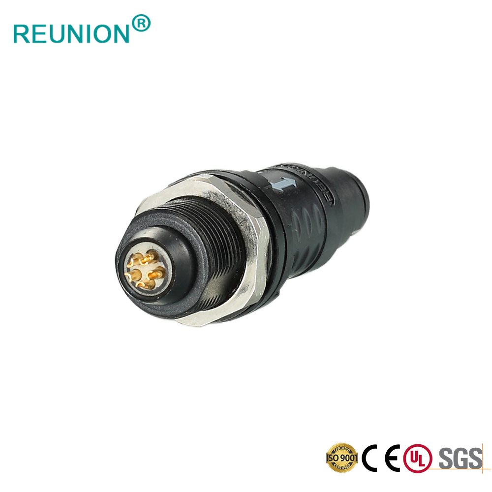 REUNION P系列G5双螺母插座IP50不防水灰色医疗连接器