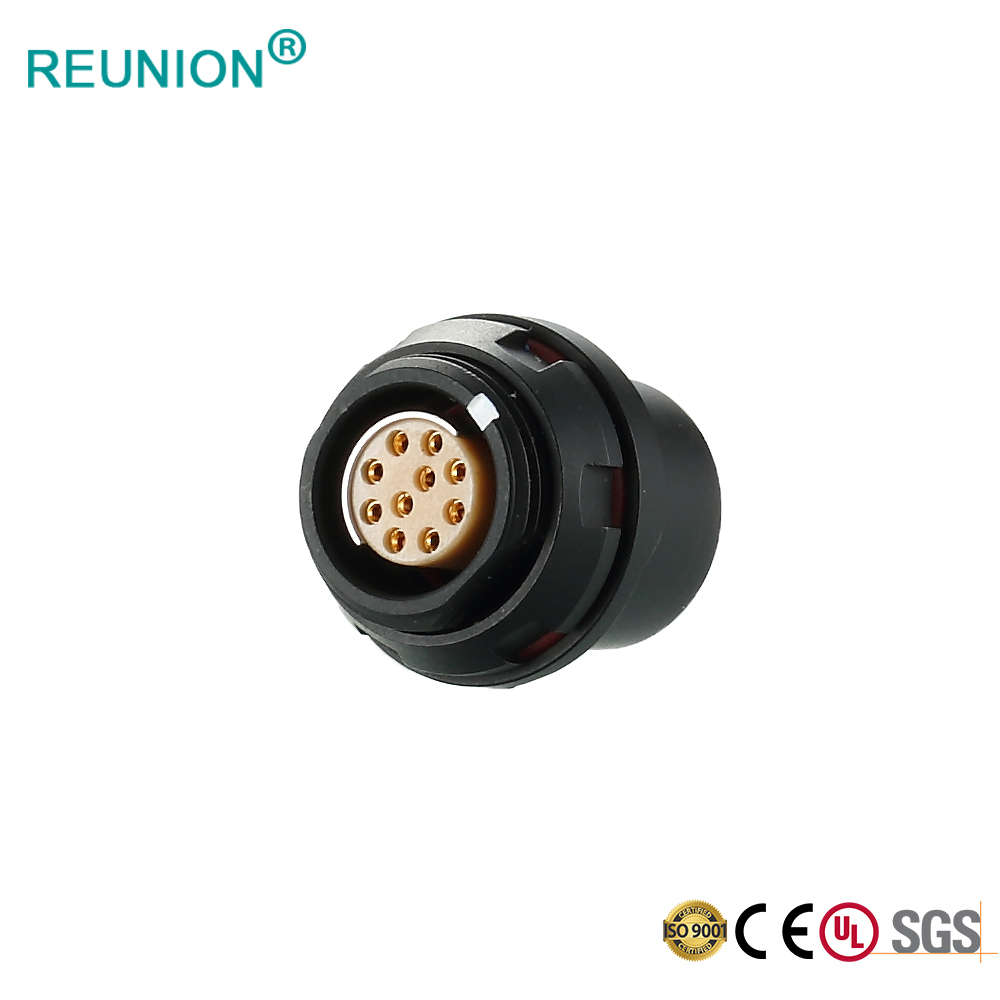 REUNION F系列 半圆定位推拉自锁医疗同轴连接器1+3多芯类型