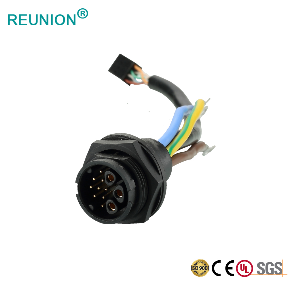 REUNION 2X3+9系列新能源共享电动车电池连接器 防水连接器组件 定制